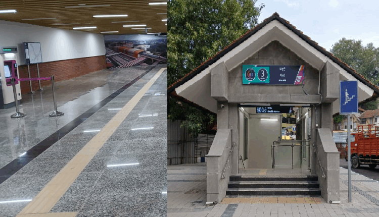 Pune Metro Mandai Entry Escalator Ramwadi Kasarwadi