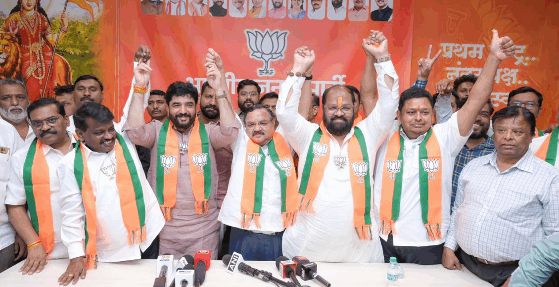 pune bjp incoming dilip barate abhijeet shivkar join bjp
