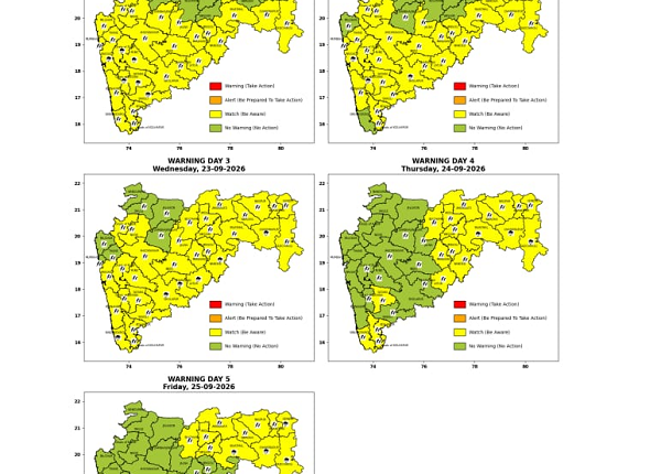 maharashtra weather yellow alert rain forecast september 22 to 25